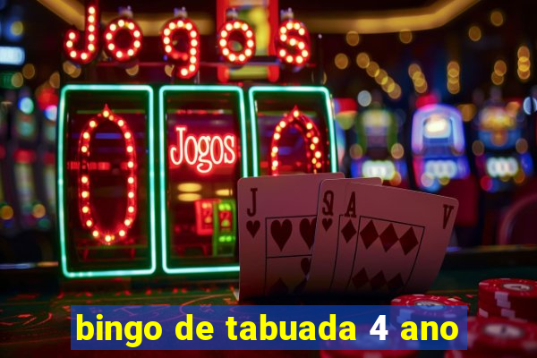 bingo de tabuada 4 ano